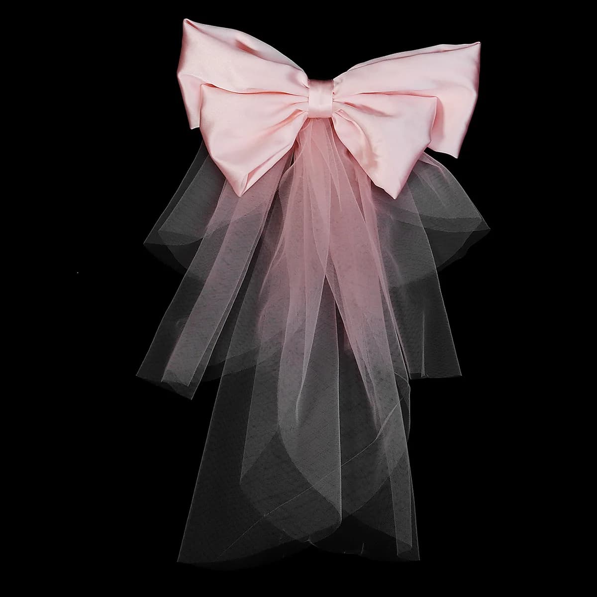 Pink Princess Bow Bridal Veil and Lace Gloves Bridal Wedding Jewelry Set Classic Hair Accessories Birthday Bridesmaid Gifts