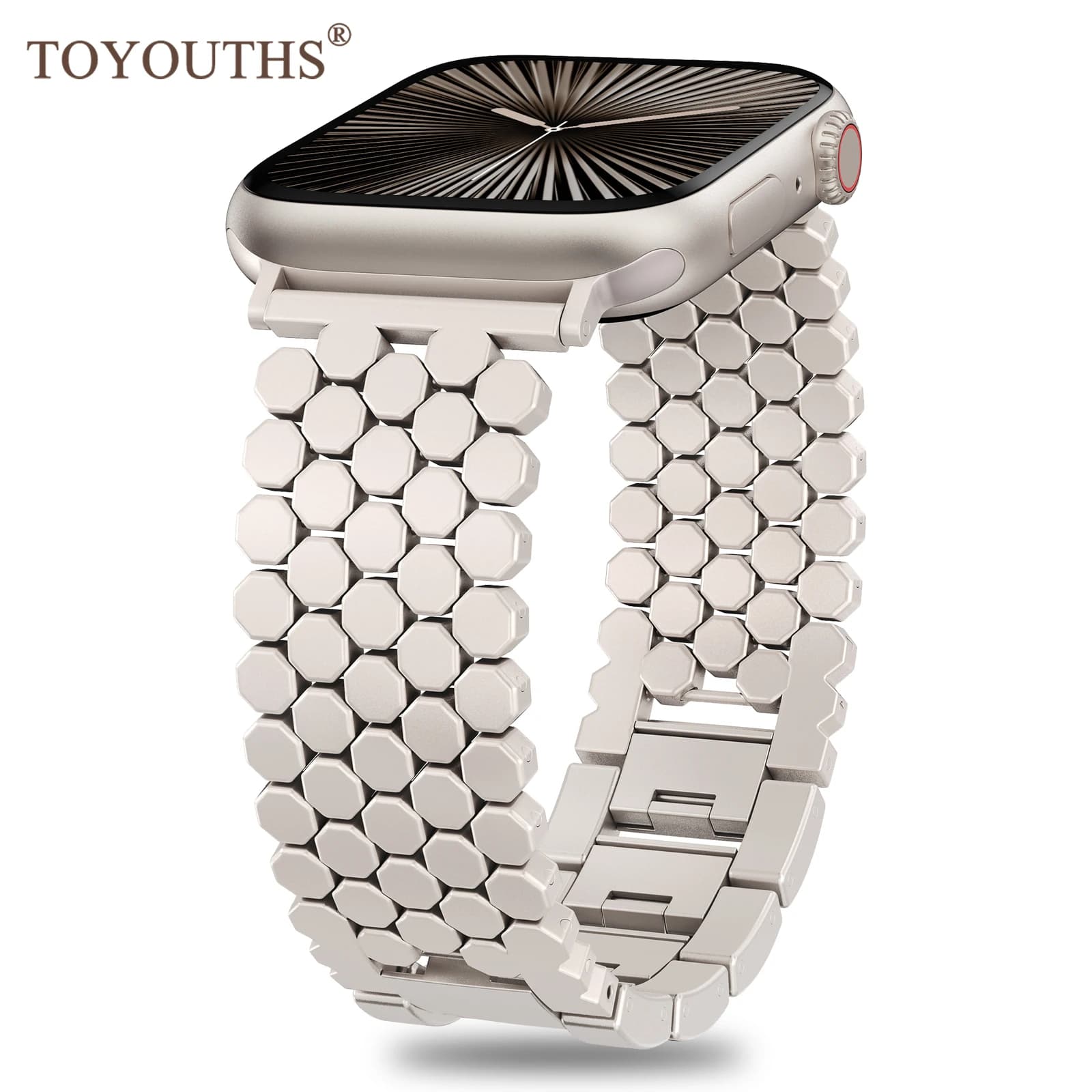 For Apple Watch Band 41/40//44/45/46/49/42mm Honeycomb Metal Strap Bracelet Wristband for iWatch Series 10 9 8 7 6 5 4 Ultra SE