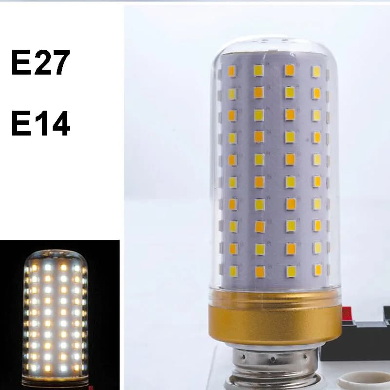 10PCS Bright CCT Double Color E27 E14 LED Corn Bulb Lamp 30W 40W 3000k Natural White 4000k 6000k Home Project Ceilling Factory