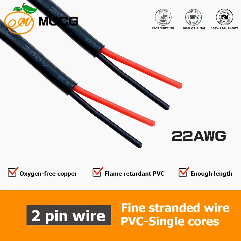 2 3 4 5 pin cable red black Tinned Copper wire Sheath wire led DC 5v 12V PVC Car Power Electronic cable 16 18 20 22 24 26 28 awg