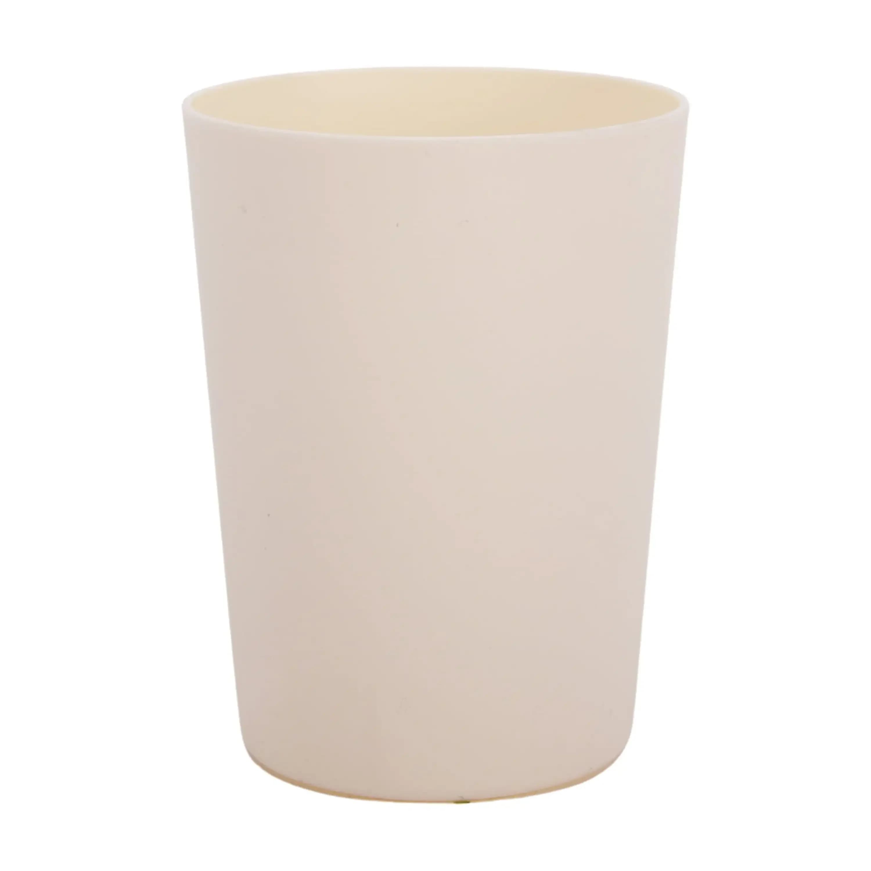 Cream Round Plastic Tumbler, 18-Ounce