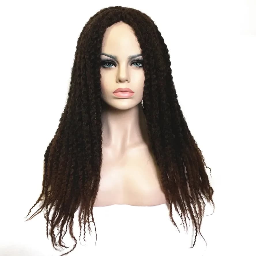 StrongBeauty dreadlocks Hair Black/Brown Ombre wigs Twist Hair Synthetic African braids Wig