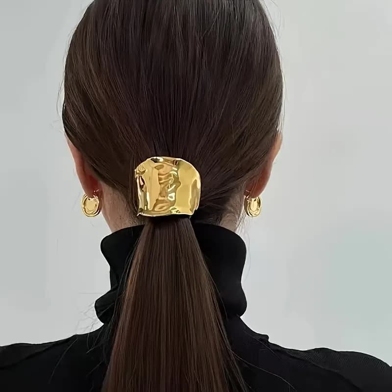 Bohemia Design High Grade Concave And Convex Craft Hair Buckle Retro Clip Hair Fork Hair Clip Fashion Metal Hair Ring Hair Rope