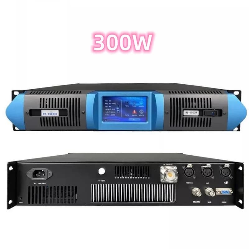 300W 300 Watts FM Transmitter Long Range Touch Screen Radio Station Broadcasting Equipments