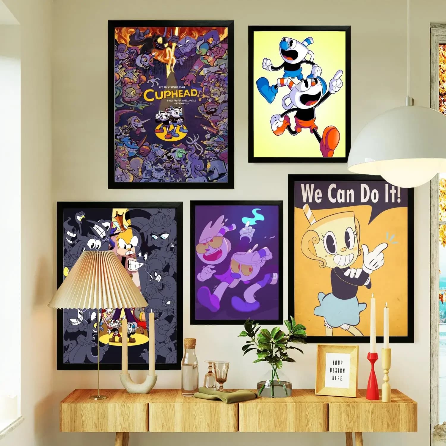 cuphead Poster Prints Wall Art Canvas Painting Poster For Modern Family Living Room Home Decor