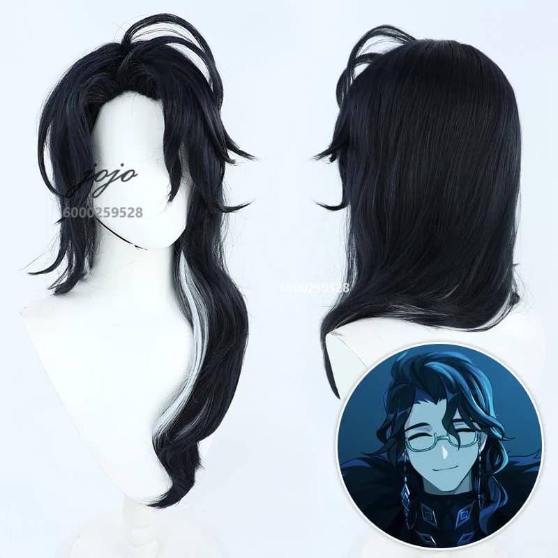 Genshin Impact Game Pantalone Cosplay wig Heat Resistant Synthetic Winter highlights Hair  Christmas Party Women men Wigs Cap