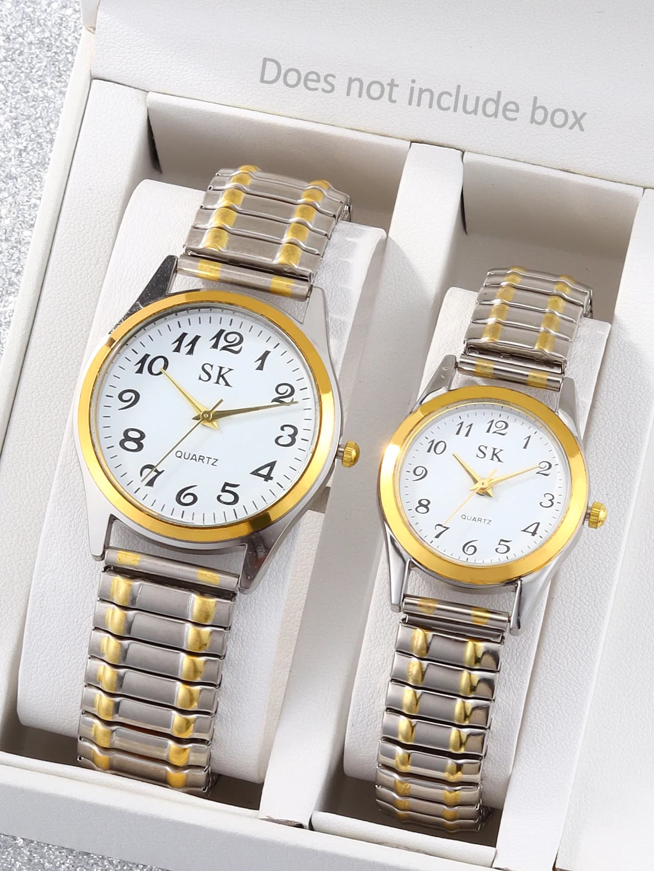 2 Elegant retro elastic quartz watches Classic Business fashion analog watches a gift for loved ones
