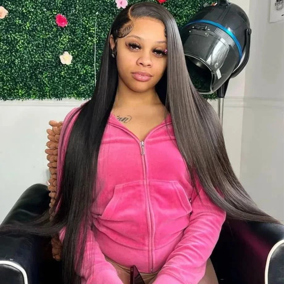13x6 13x4 Straight 250% Density Hd Transparent Lace Frontal Wig Brazilian 30 42 Inch Lace Front Human Hair Wigs For Black Women