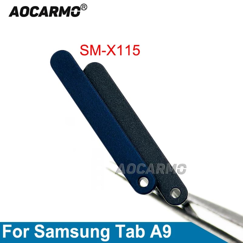 Aocarmo Black Blue SIM Card Sim Tray Replacement Parts For Samsung Galaxy Tab A9 sm- X115