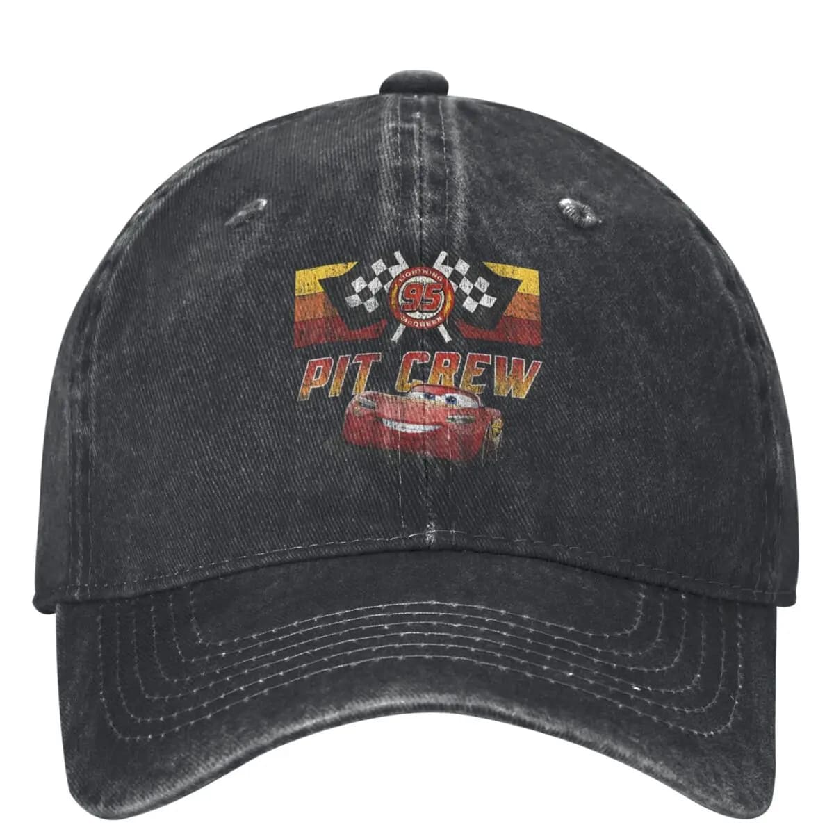 Pixar Cars McQueen Pit Crew Red Casual Baseball Cap Spring Trucker Hat Hot Sale Outdoor Sports Snapback Cap