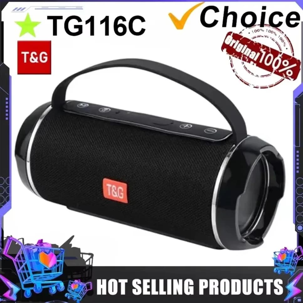 VIKEFON Wireless TG116C Bluetooth Speaker Outdoor Hands Free Call Portable Stereo Cloth Portable TWS Bluetooth Speaker