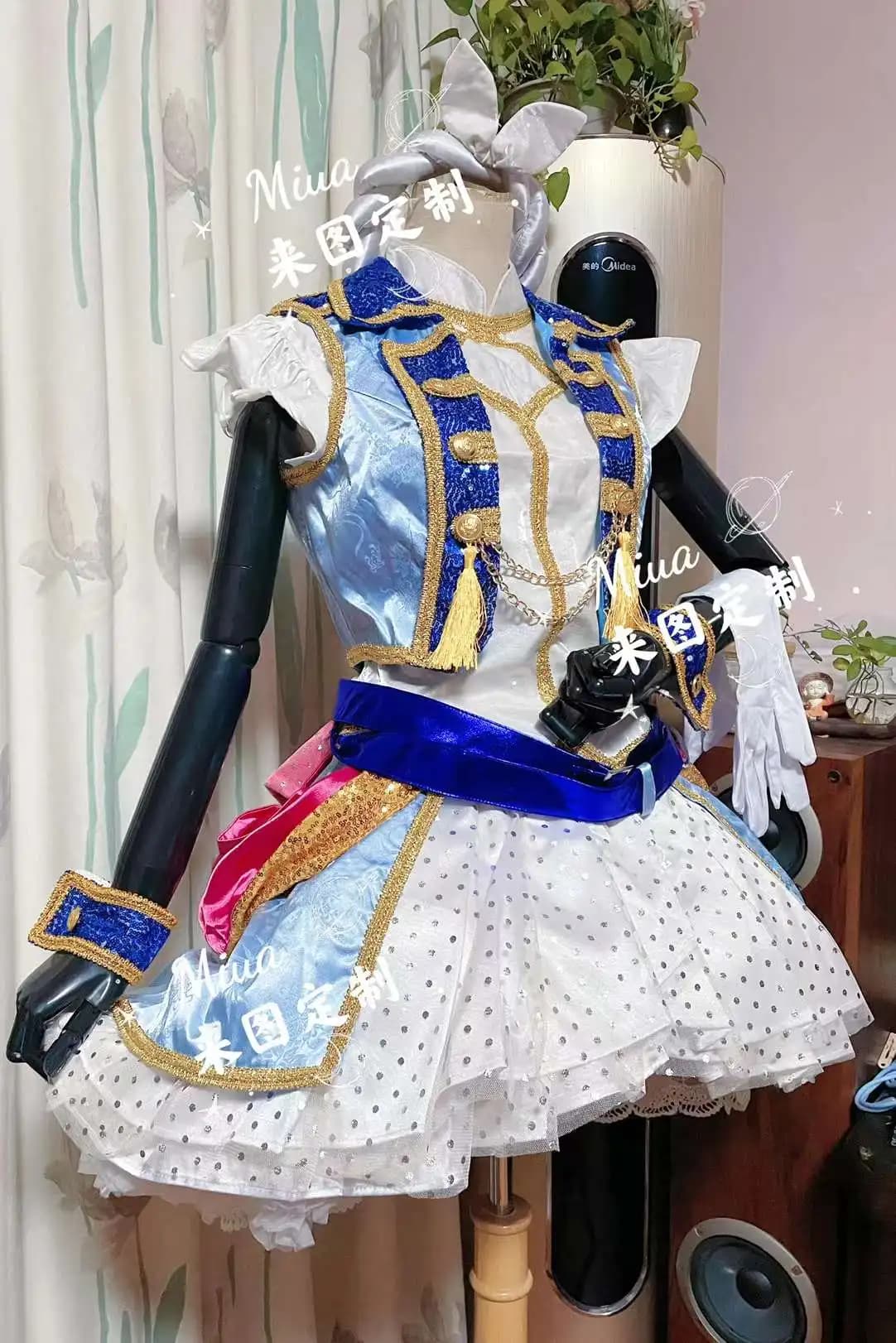 COS-HoHo [Customized] Anime Lovelive Ayase Eli Pirate Stage Vesion Gorgeous Uniform Cosplay Costume Halloween Party Outfit