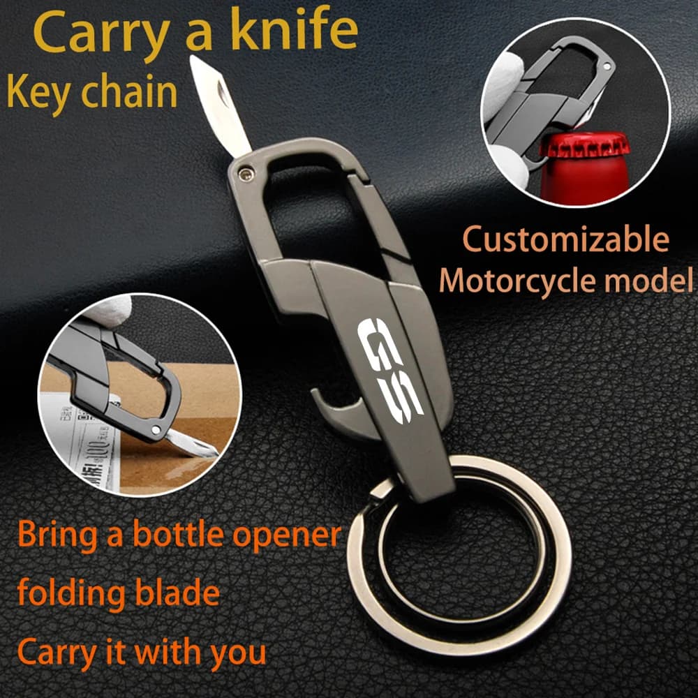 For BMW GS Series Titanium Motocar Key Chain Super Lightweight Titanium EDC Tool Keychain Hanging Buckle Motorcycle Key Chain