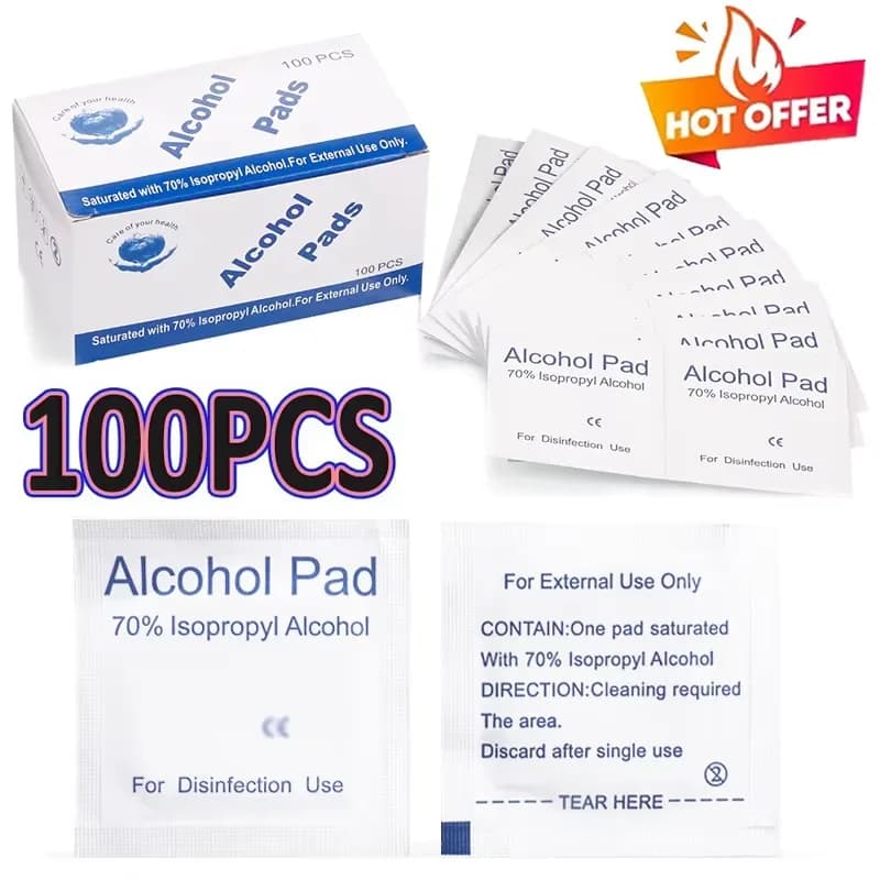 Disposable and convenient alcohol cotton pads for cleaning mobile phone screens, disinfecting and caring for wounds, alcohol wip