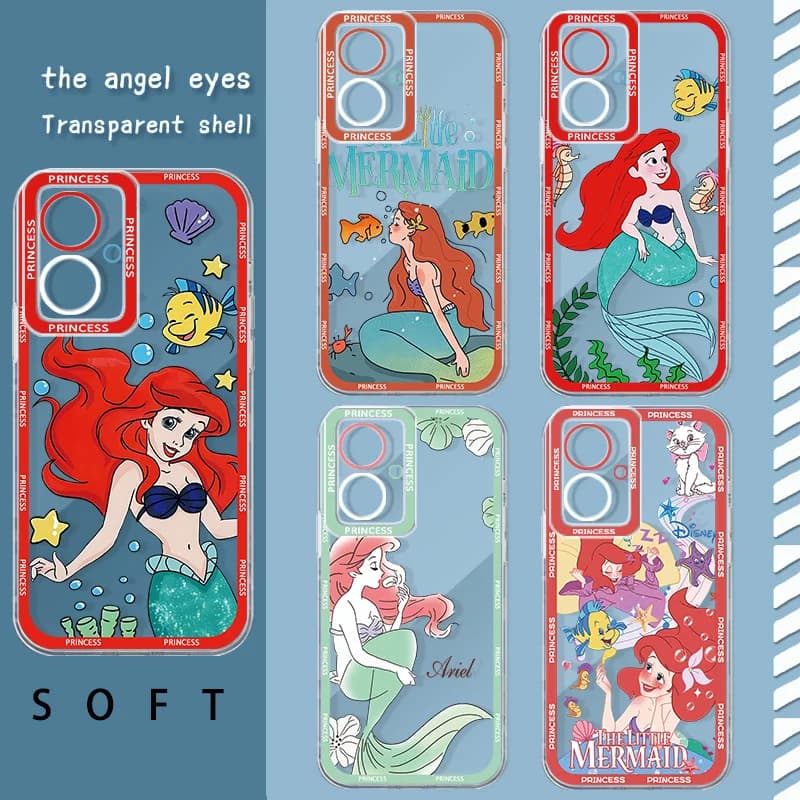 The Little Mermaid Angel Eye Phone Case For OPPO A 55 54 53 52 38 36 35 33 32 31 16 15 9 8 7 5 S E K 2019 2020 2021 Funda Soft