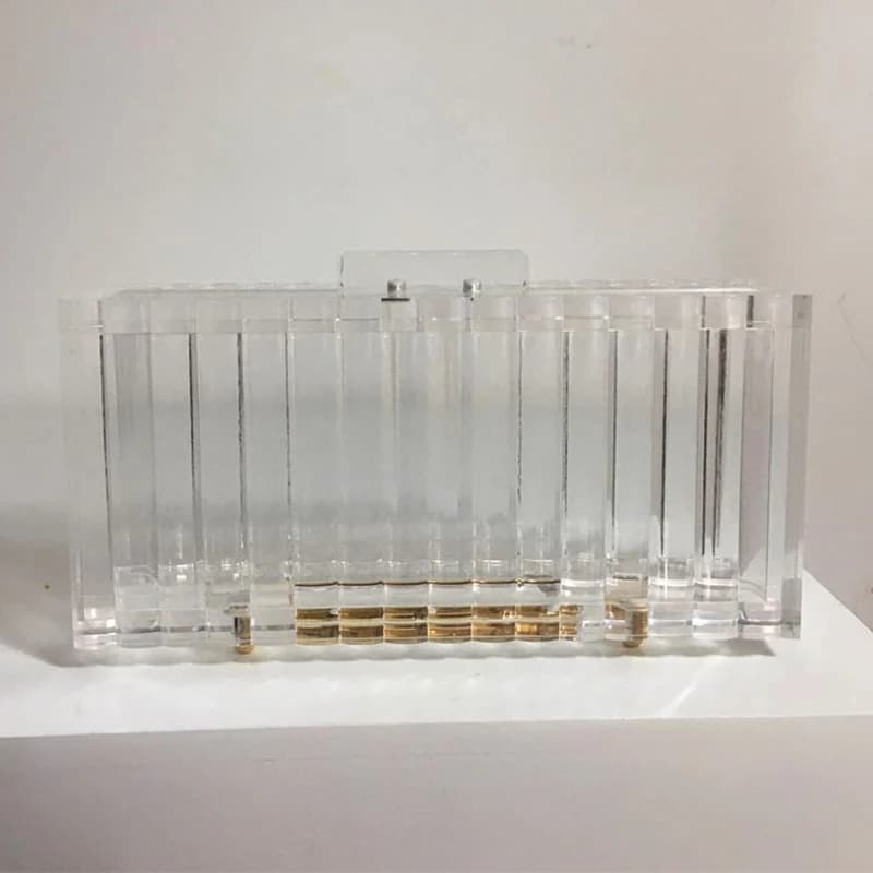 New Design Transparent Acrylic Evening Bag Women Clear Purse Chain Shoulder Crossbody Clutch Luxury Brand Wedding Party Handbags