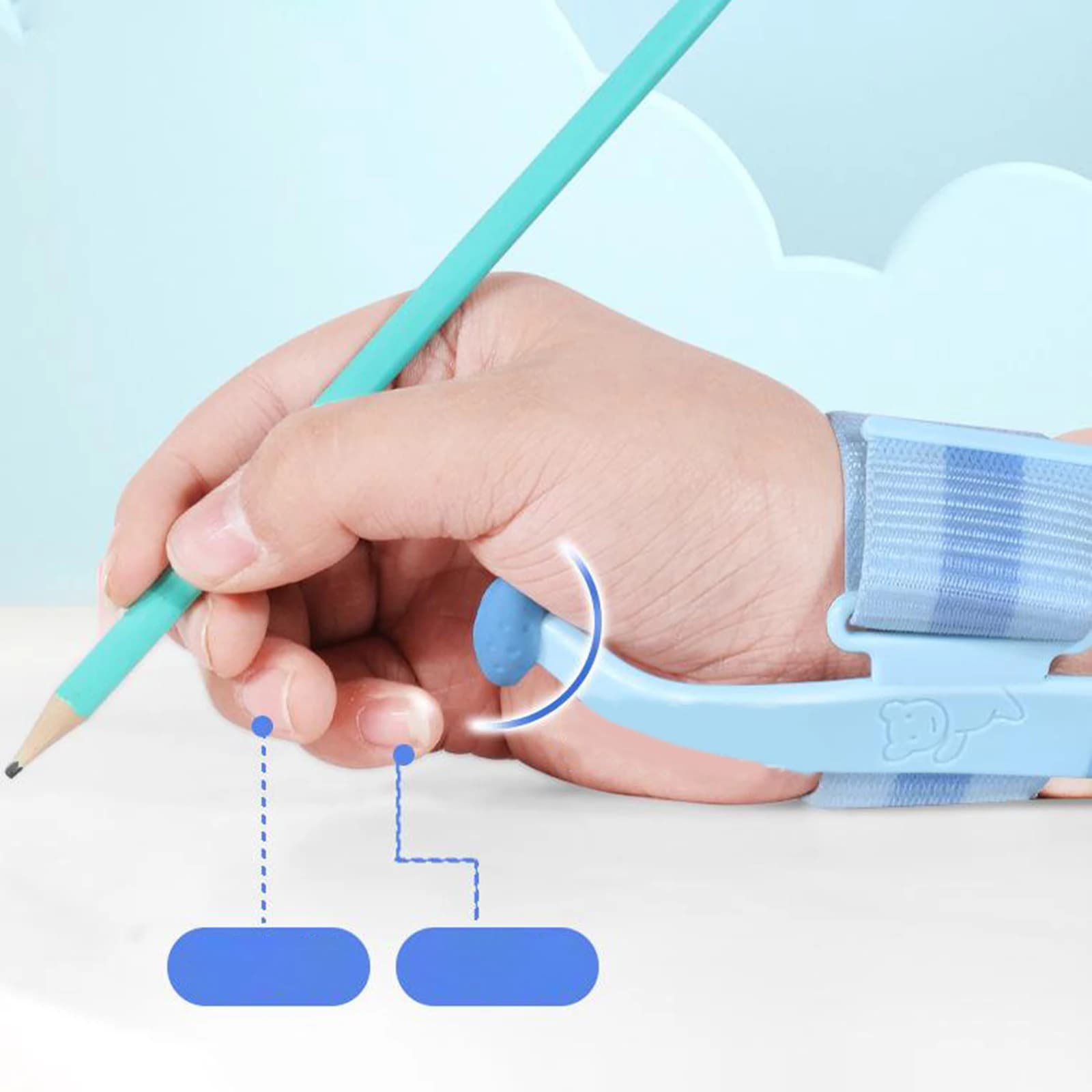 Anti Hook Wrist Corrector Comfortable Holding Pen Training Ergonomic Holding Pen Handwriting Aid for School Home Children Kids