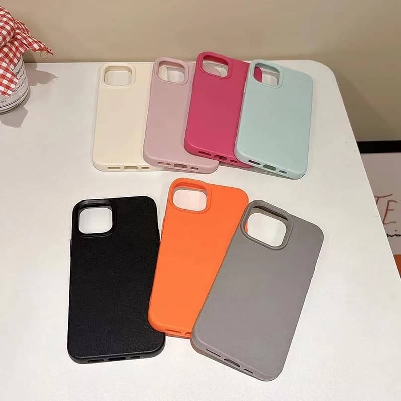 Leather Texture Candy Color Silicone Case for iPhone 16 15 14 Plus 13 12 11 Pro Max Luxury Ultra Thin Soft TPU Cover for 16 Plus