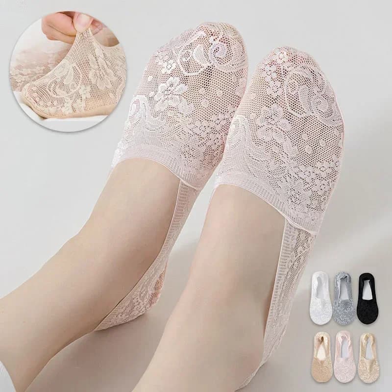 5 Pairs/Lot Socks Women Boat Socks Summer Breathable Silicone Non-slip Thin Invisible Ankle Sock Fashion Transparent Short Sox