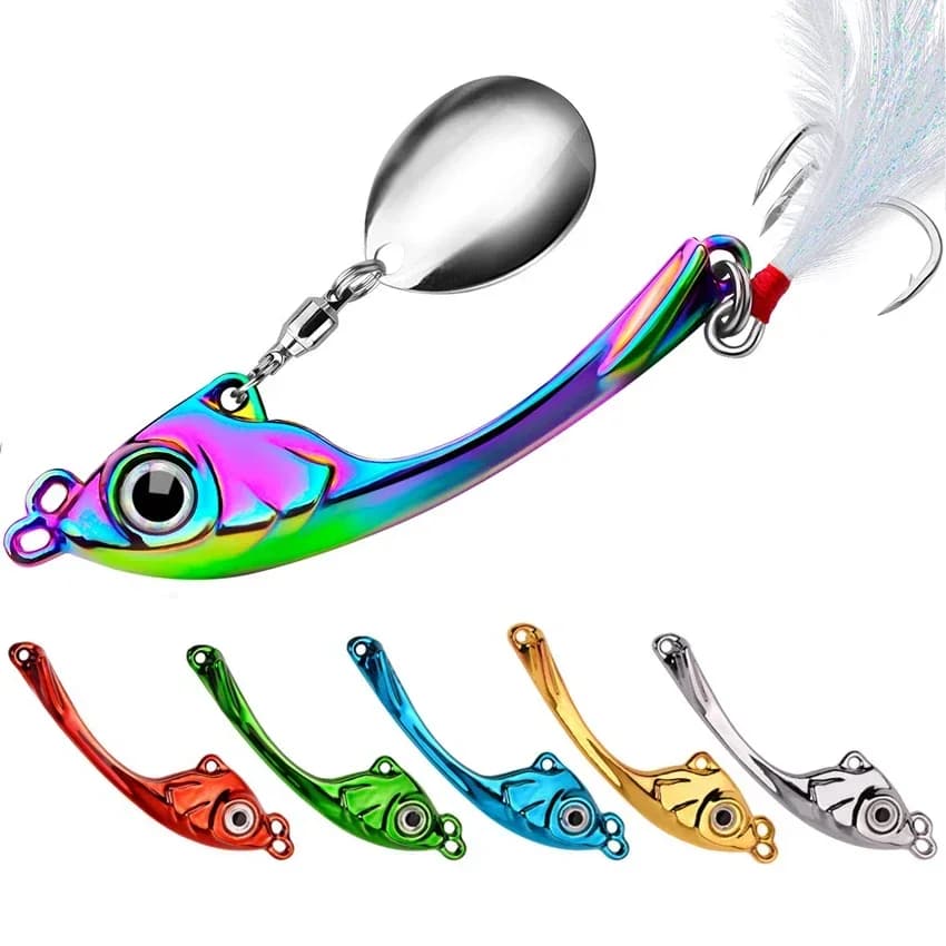 Hard Spinner Bait 7/10/15/20g Metal Vib Fishing Lure Trolling Rotating Spoon Wobbler Sinking With Sequin Pesca For Bass Pike