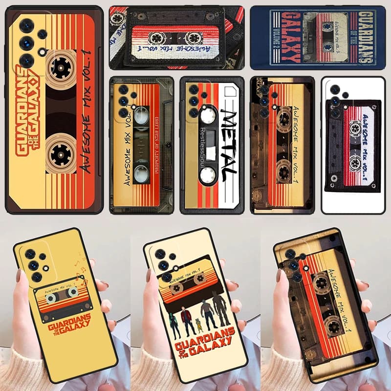 Awesome mix cassette phone case For Samsung Galaxy A42 A31 A40 A51 A71 A32 A80 A91 A52 A72 A73 A20e A21S A50 A70 A11 A12 Cover