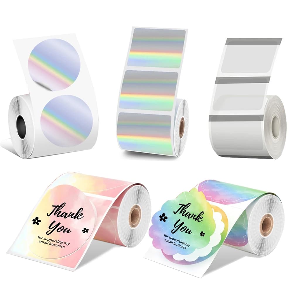 M110 Color Transparent Thermal Adhesive Label Roll,suit for phomemo M110/M200/M120/M220 E210 P50 DETONG P1