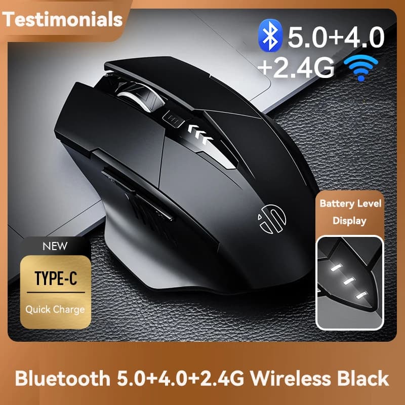 Bluetooth Rechargeable Wireless or 2.4G PM6 Wireless Mouse Office Mute Support PC Laptop Tablet Gamer Mouse For Computer