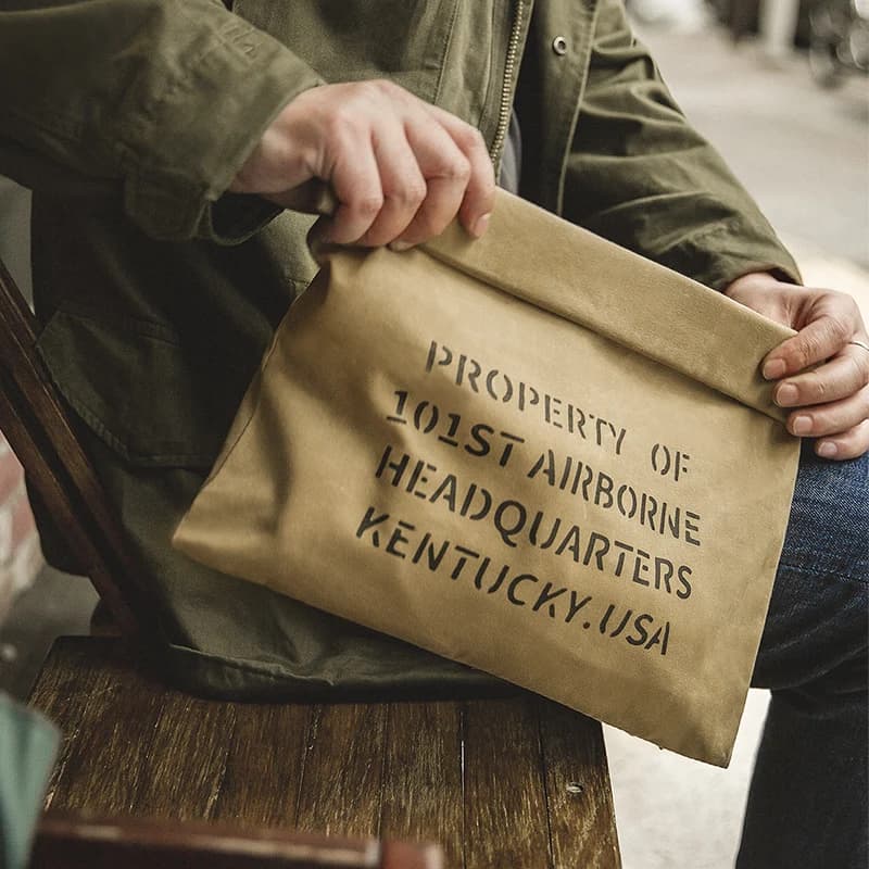 Maden Men's Vintage Handbags Oil Wax Canvas Handbag Khaki Casual Print Bag Envelope Retro Capacity Bag