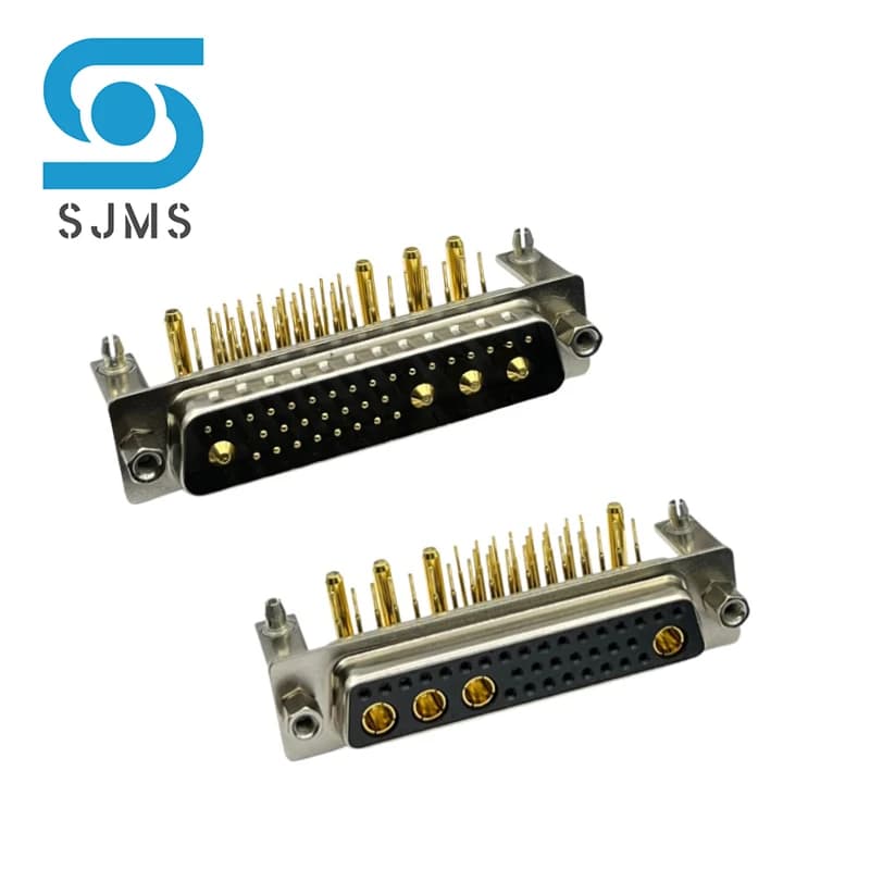 1PCS DB 36W4 20A 30A D-SUB Gold Plated Male Female High Current Connector Adapter Brackets Solder Type 32+4 Plug Jack High Power