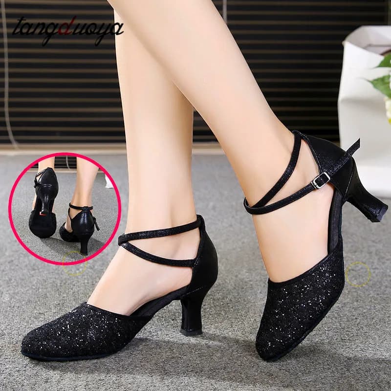 Ballroom Salsa Tango Latin Dance Shoes Girls Women's Ballroom Salsa Latin Dance Shoes Heels 7cm Dancing Shoes For Women Latino