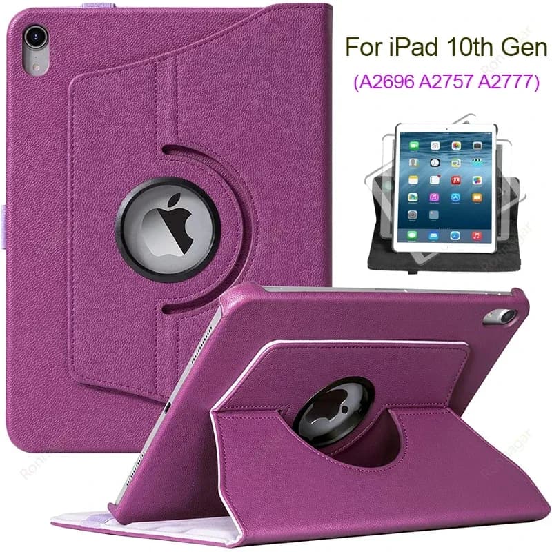 For iPad 10th Gen Case 7 8 9th 10.2 iPad A16 11th Pro11 M4 Air11 2025 2024 Air 5 4 3 Mini 7 6 4 5  5th 6th 9.7 360 Rotating Case