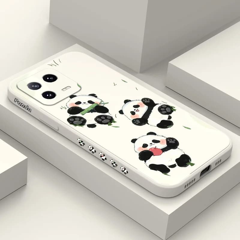 Grass Panda Phone Case For Xiaomi Mi 15 14 13 13T 12 12X 12T 12S 11 11T 10 10T 9 9T Pro Lite Liquid Silicone Cover