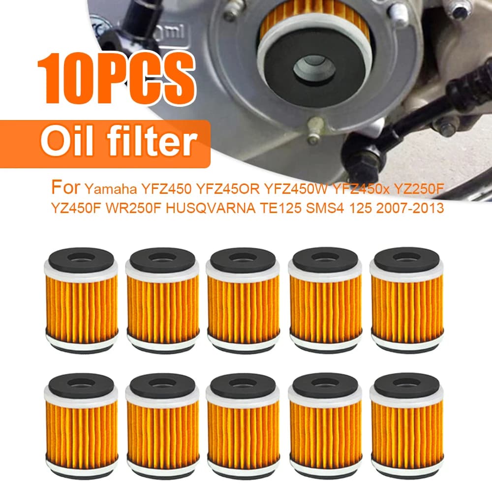 1-10PCS Motorcycle Oil Filter Replacement for Yamaha YZ450F YFZ450 YZ250F YFZ450R YFZ450W YFZ450X WR250F HUSQVARNA