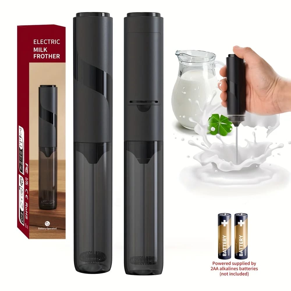 KLT Kitchen Powerful Stirrer Milk Frother Handheld Foam Maker for Lattes Whisk Drink Mixer Coffee Electric  Egg Beater