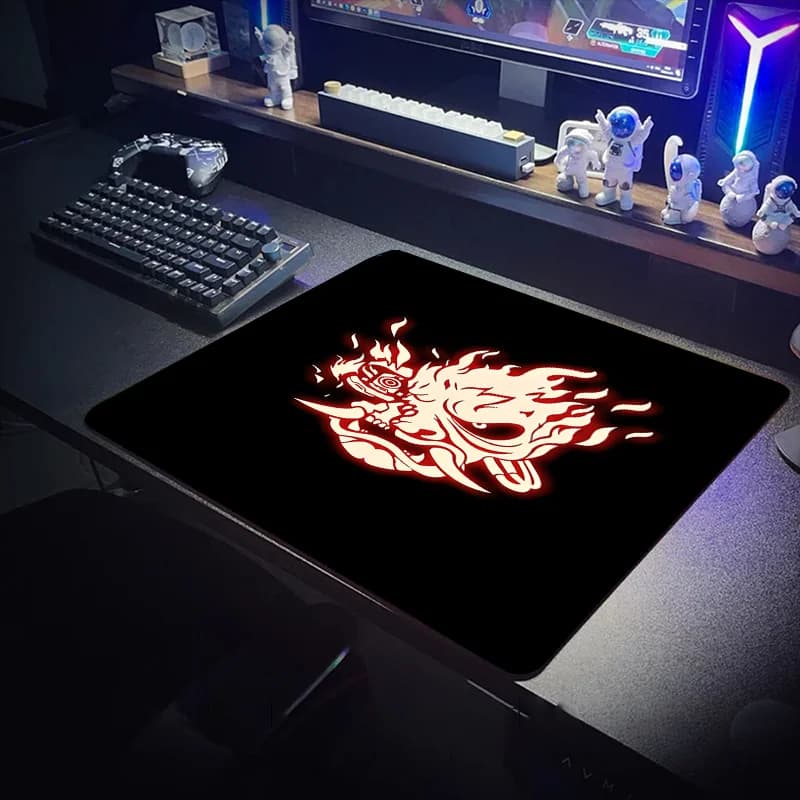 Ghost head anime thick mousepad game player XXS computer HD desk mat natural rubber computer keyboard mat office 400x450x4MM