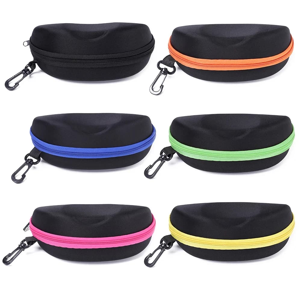 1PC Portable Carabiner EVA Eye Glasses Sunglasses Hard Case Zipper Eyeglasses Protector Box Holder Eyewear Accessories