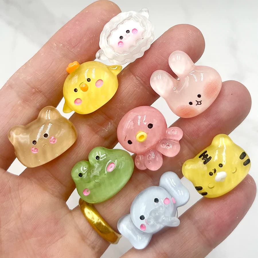 1Pcs Crystal Animal Shoe Charms Accessories Sheep Rabbit Elephant Frog Shoe Upper Pins Decoration Clogs Buckle Kid Party Gift