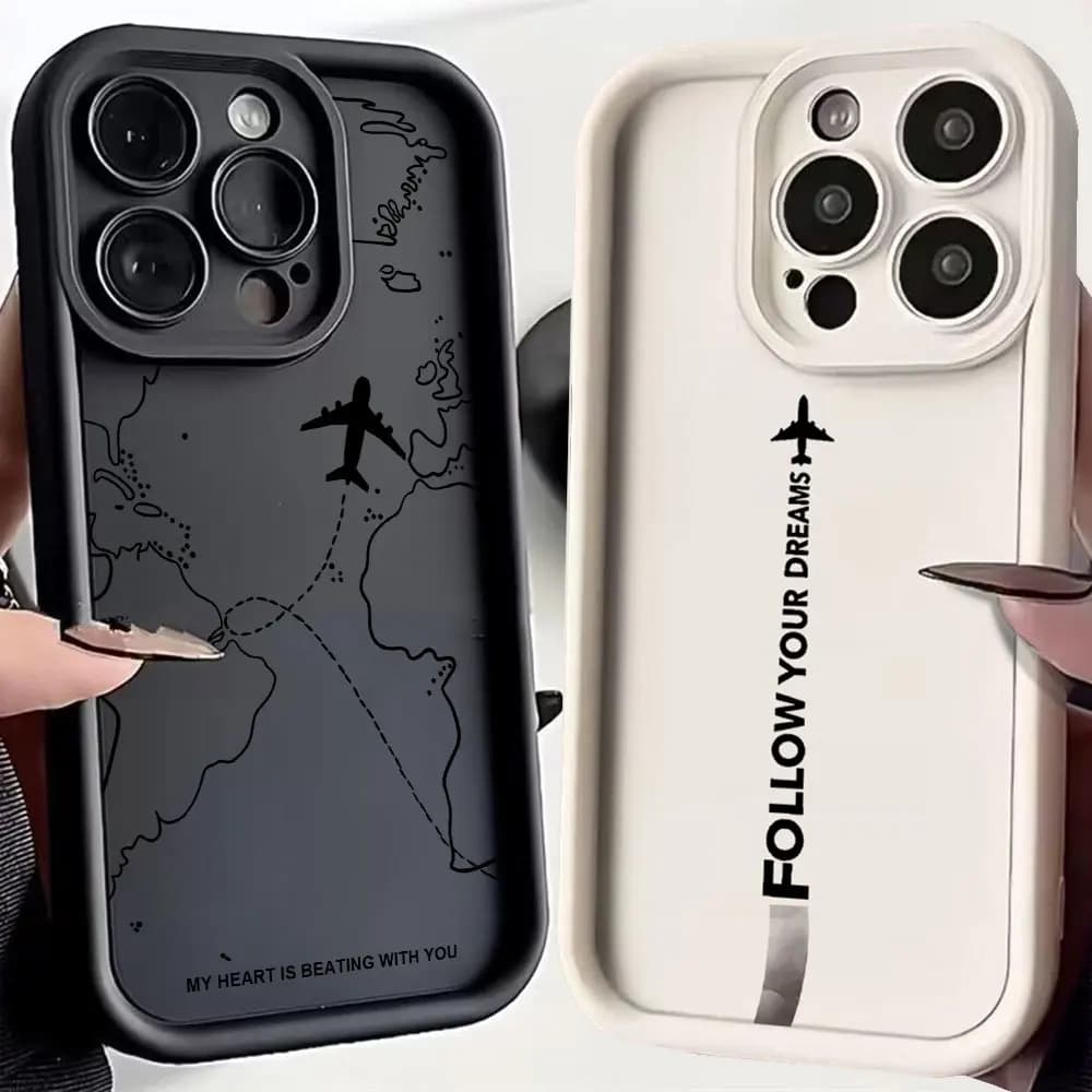Travel nspired Airplane Route Phone Case For Samsung A06 A04 A05S A10S A11 A12 A20S A21S A13 A14 A54 A34 A53 A33 A55 5G Cover