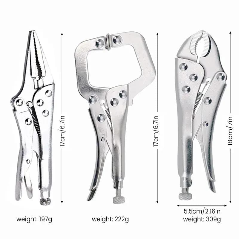 AIRAJ 7 inch Multifunctional Pliers, Locking pliers Carbon Steel Electrician, Anti Slip Maintenance, Durable Manual Tool