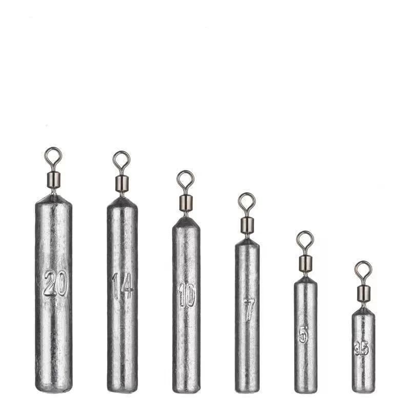 10pcs Fishing Weight Sinker Set 5g 10g 20g Carp Fish Baits Elongated Shape Weights Fishing Tackle Accessories