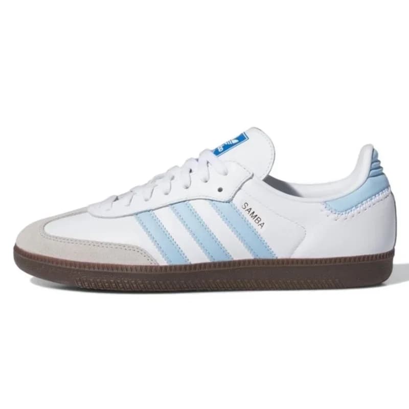 Adidas Samba OG Classic White Sky Blue German Trainers Unisex Outdoor Sports Sneakers Women Men Skateboarding Shoes