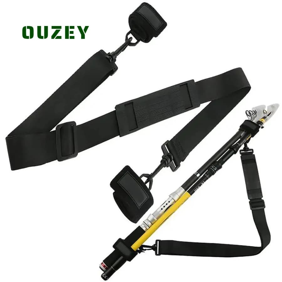Fishing Rod Carrying Strap Sling Shoulder Belt Security Tools Nylon Lure Rod Magic Tape Straps Tackle Accessories Dropship
