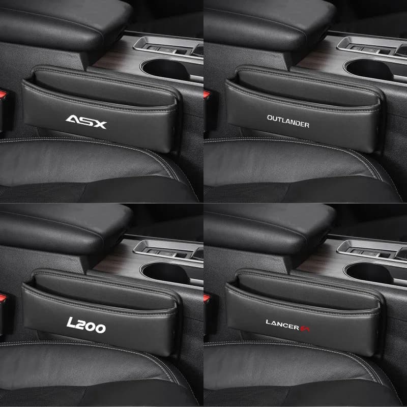 Car Seat Organizer Leather Crevice Storage Box Car Accessories for Mitsubishi Outlander Lancer 9 Ex Evo ASX L200