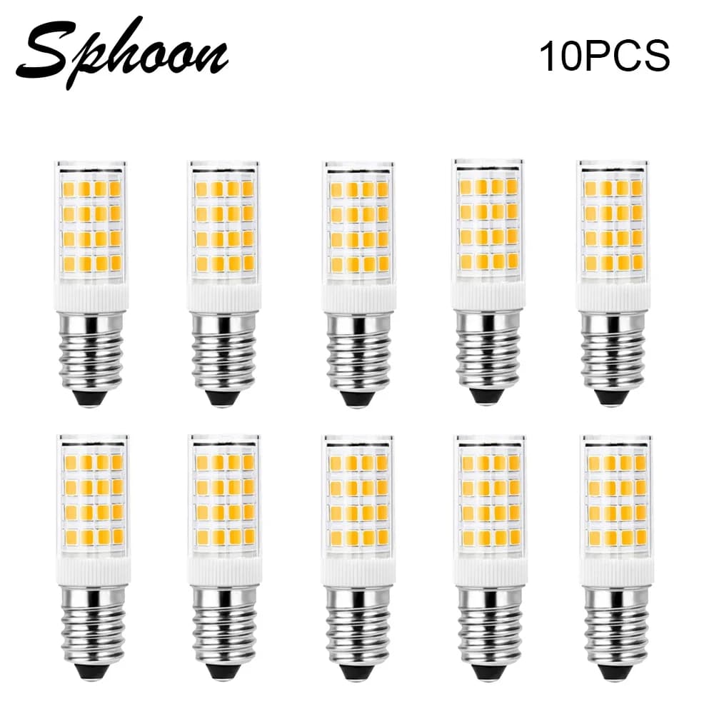 10PCS E14 LED Lamp Bulbs 3W 5W 7W 220V Mini Corn Bulb 360 Degree Beam Angle Warm Cool White Replace Halogen Chandelier Lights