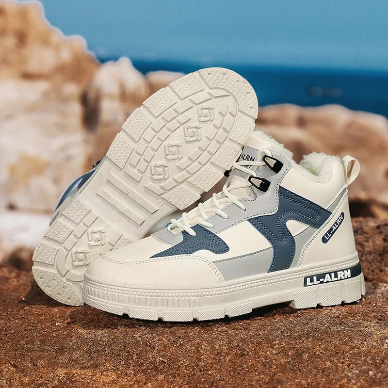 Winter Men's High Top Sneakers Outdoor Mens Designer Casual Shoes Fashion Plus Velvet Cold-proof Warm Cotton Shoes Zapatillas