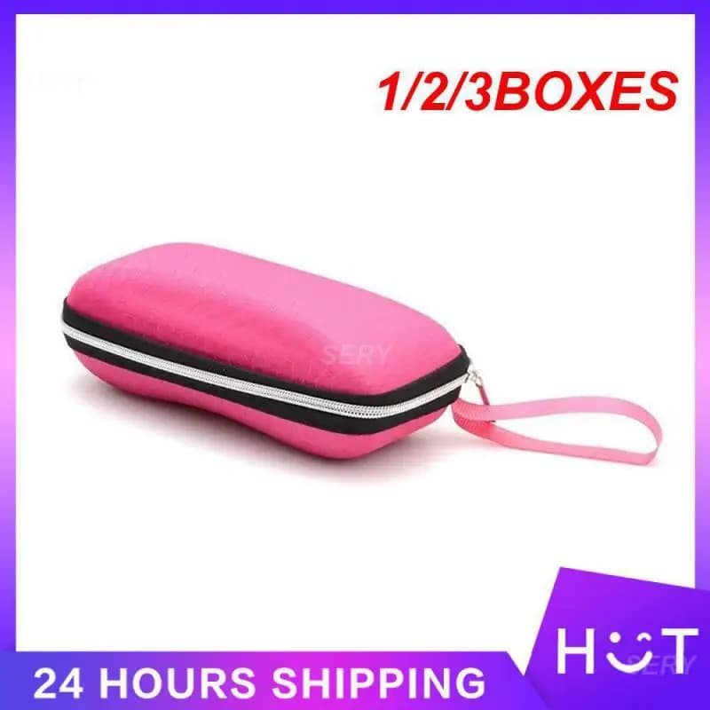 1/2/3BOXES Leather Eyewear Case Flat Portable Glasses Accessories Antique Storage Boxcase Storage Boxes Glasses Box Strong