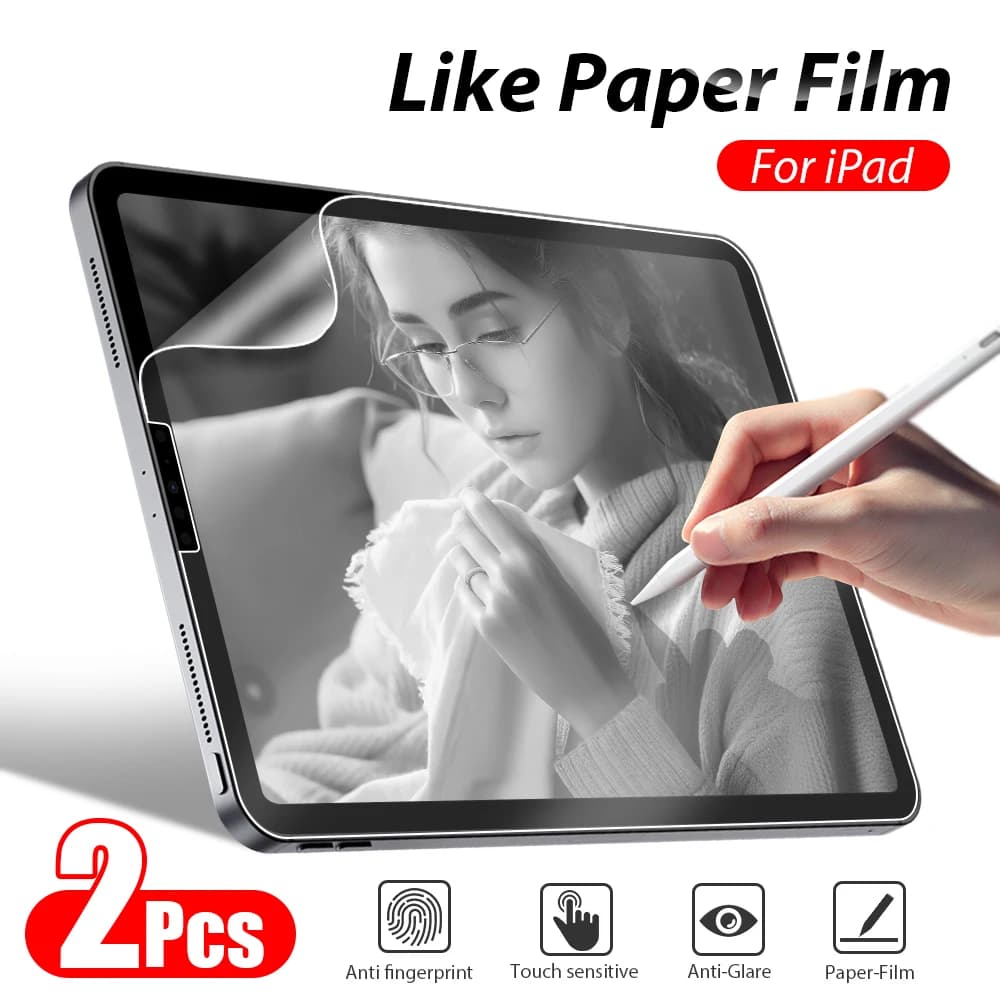 Matte Like Paper Film For Ipad Pro 13 11 M4 2025 12.9 6th A16 10 9 9th 10th Generation Screen Protector Air 5 4 3 M3 M2 Mini 7 6
