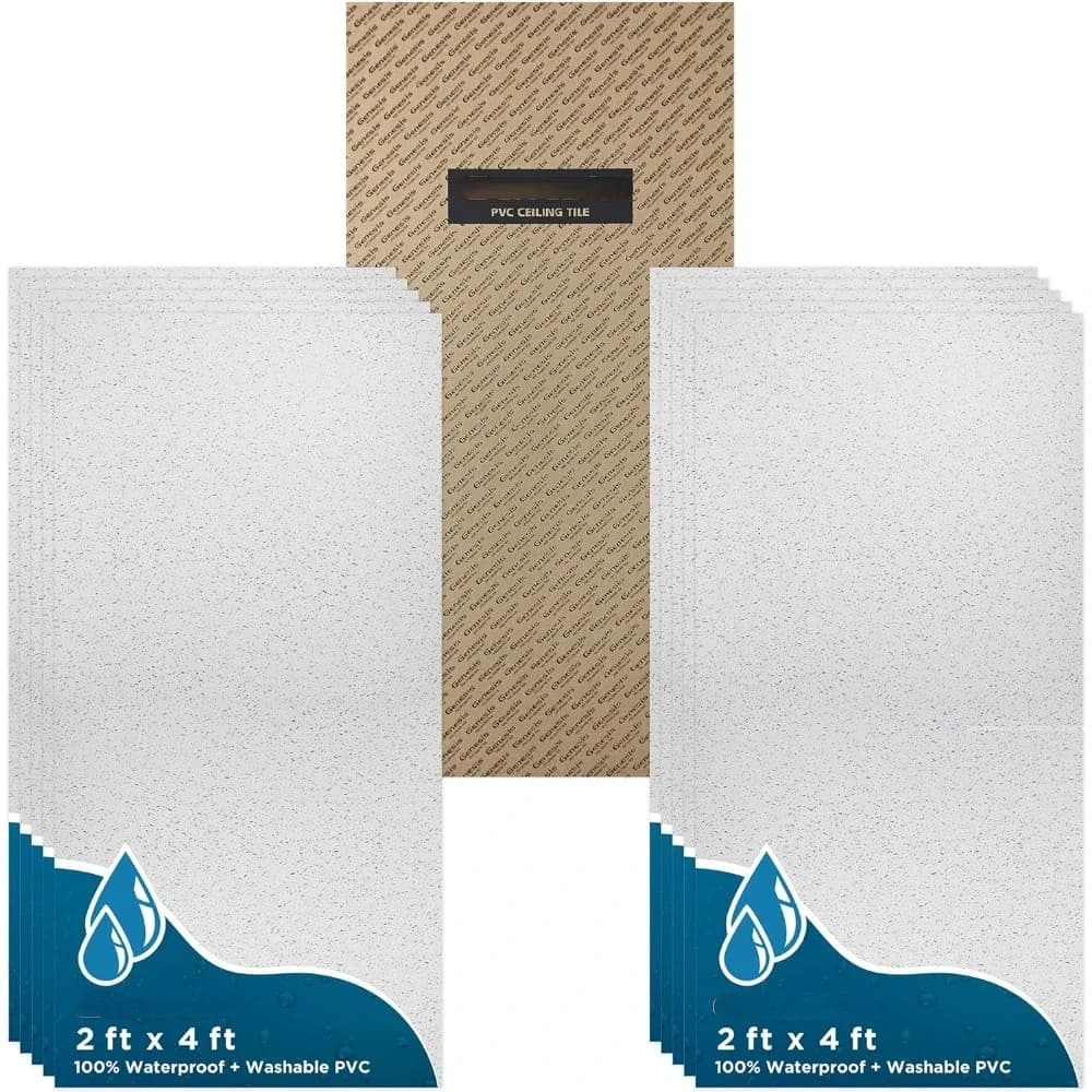 2ft X 4ft Printed Pro Ceiling Tiles – Waterproof, Washable and Fire-Rated - Package of 10 Ceiling Tiles