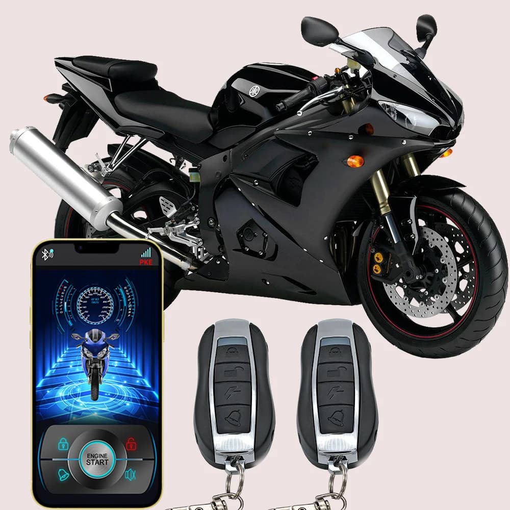 Motorcycle Burglar Alarm Smart Phone APP Control Remote Start Up Lock Unlock Vibration Warning Anti-theft