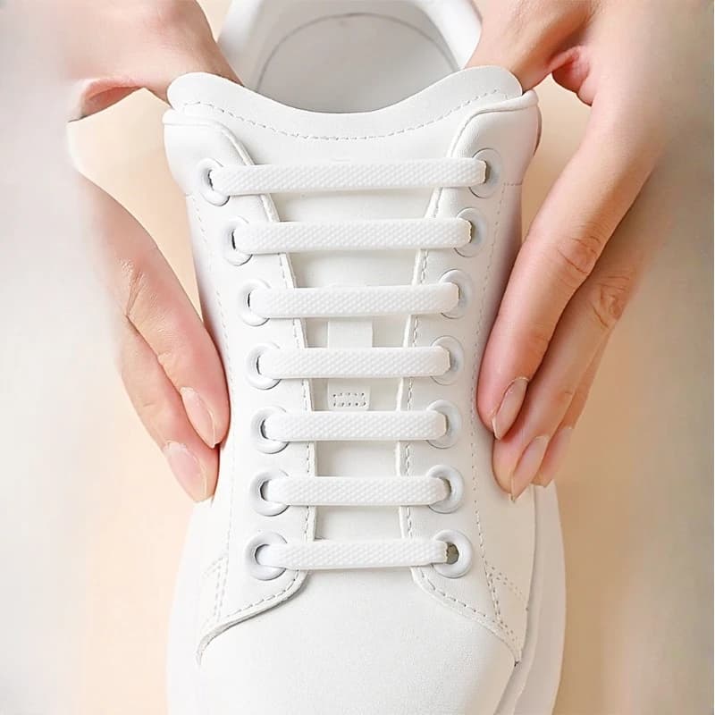 16 Pcs/lot Silicone Shoelaces No Tie Elastic Laces 12 Colors Creative Lazy Rubber Shoelaces Durable Stretch Laces for Shoes